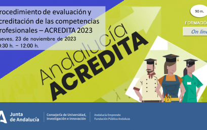 Webinar: Procedimiento de evaluación y acreditación de las competencias profesionales – ACREDITA 2023